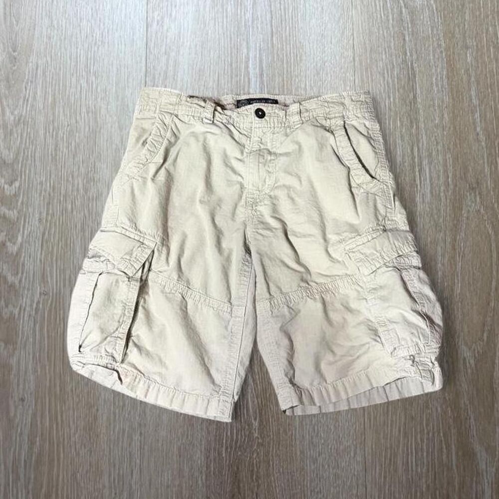 American-eagle Men's Cream and White Shorts